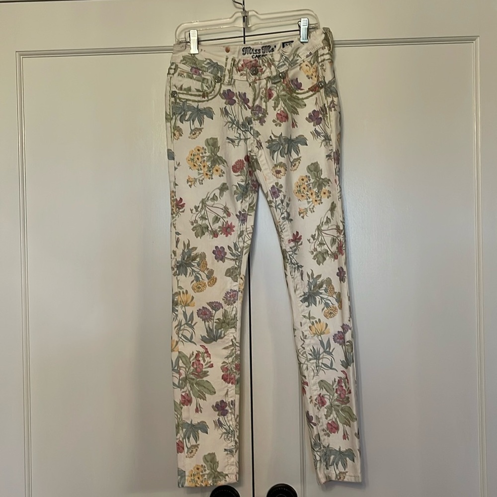 Floral denim